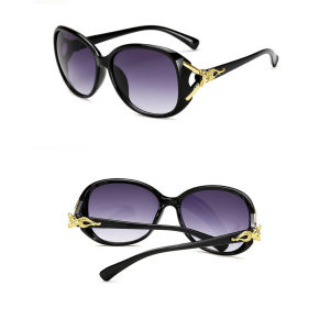 Womens Fashion Camellia Hollowed Out Paint Rose Sunglasses Versatile Large Frame Sunglasses