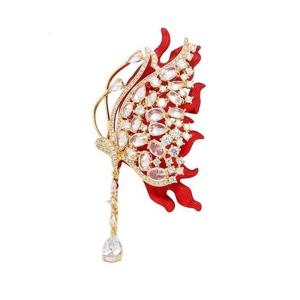 Rhinestones Butterfly Brooch Fashionable Evening Wear Lapel Pin Clothing Accessories Social Event
