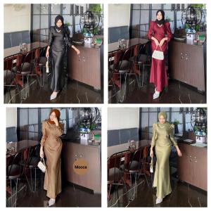DRESS ELORA GAMIS POLOS SATIN SILK PREMIUM DRESS KONDANGAN BAJU WISUDA GAMIS LAMARAN BAJU PESTA DUYUNG MERMAID SIMPLE MURAH