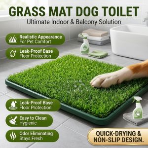 Artificial Grass Pet Toilet Mat Washable Dog Pee Pad Puppy Potty Turf Leak Proof Easy Clean Indoor Outdoor