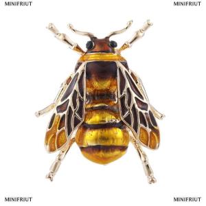 [COD] MINIFRIUT LATER Vintage Bee Brooch Pin Shirt Animal Metal Pin Clothing Accessories