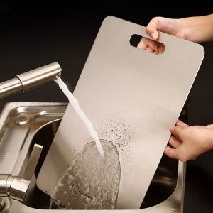 THỚT INOX 304 HÌNH CHỮ NHẬT KHÁNG KHUẨN - GIÃ ĐÔNG - CHỐNG RỈ SÉT