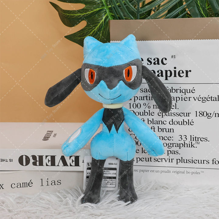 Pokemon Plush Riolu Toys Anime Peluche Shiny Lucario Mega Lucario Cute ...