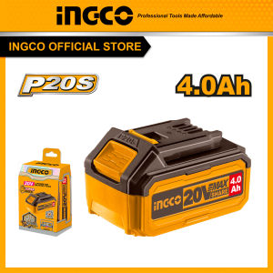 (INGCO) - INGCO Baterai Lithium Ion Kapasitas Tinggi 20V Kapasitas Daya 4.0Ah Lithium-ion Dilengkapi Lampu Indikator Penyimpanan Untuk Ekosistem P20S Cordless Powertool FBLI20021