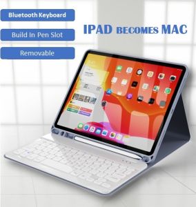 IPad Keyboard 7/8/9th Gen Air 4 Air 5 10.9 iPad 9.7 2017/2018 Air 1 Air 2 3 Ipad 2 3 4 Mini 123 Mini 4 5 6 Slim Smart Case Flexible Silicone Cover