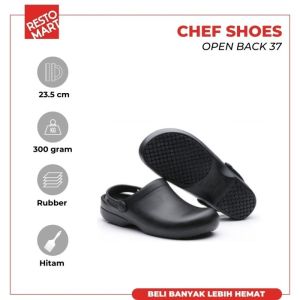 Sepatu Chef Profesional Open Back WAKO Rubber Anti Slip)(F0)