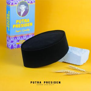 Peci Songkok Kopiah Hitam Polos Murah Grosir Pria Anak Dewasa Bahan Beludru Tinggi 9cm Super Quality