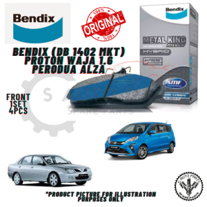 PROTON WAJA 1.6 / PERODUA ALZA 2009-2013 FRONT BENDIX METAL KING TITANIUM BRAKE PAD
