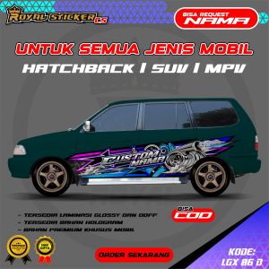 DECAL ALL KIJANG PHANTHER BRIO AVANZA INNOVA AYLA - FREE CUSTOM NAMA - LGX 06