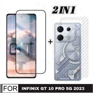 PROMO PAKET 2 INC 1 Tempered Glass INFINIX GT 10 PRO 5G / INFINIX NOTE 30 / INFINIX NOTE 30 PRO / INFINIX HOT 12 2022 Anti Gores Kaca Layar & Skin Carbon