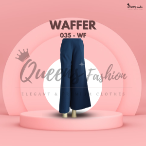 Kulot Celana Panjang Jumbo Bahan Waffer All Size Navy - Queens Fashion