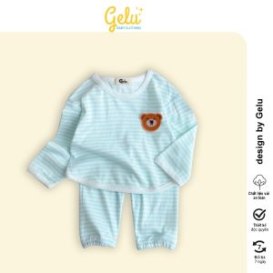 Đồ bộ dài tay bé trai bé gái  chất vải cotton borip hàn mềm mịn hình in dễ thương bộ mặc nhà cho bé B055