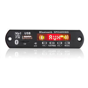 BOKEWU Bluetooth 5.0 5V 12V MP3 WMA Decoder Board Car Audio USB TF FM Radio Module Color Screen With Call Recording Mic
