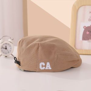 Solid Color Baby Forward Hat Spring Kids Thin Beret Cotton Breathable Boy Girl Peaked Cap Fashion Western Versatile Reverse Hat