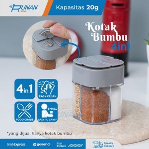 Tempat Bumbu Dapur Lada Garam - Kotak Bumbu Dapur Container Box 4 Slot