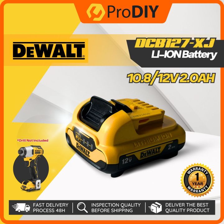 DEWALT DCB127 XJ 12V 2.0Ah Li Ion Battery Hammer Drill Impact Wrench Machine Rechargeable Replacement Small Bateri. Lazada