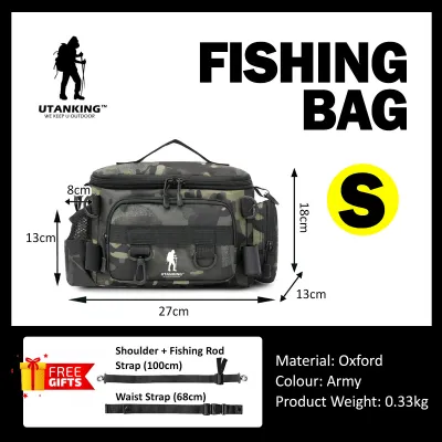 UtanKing™ Beg Memancing Fishing Rod Storage Bag Lure Bait Tackle Bag Hiking Backpack Shoulder Bags