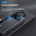 USB C Laptop Docking Station Dual Monitor, ORICO 12 In 1 USB C Hub Adapter Triple Display พร้อม HDMI 4K, DisplayPort 60HZ, Ethernet,PD3.0 100W,พอร์ต USB 4พอร์ต,เสียง3.5มม. Tf/sd สำหรับ MacBook, Windows และ Android. 