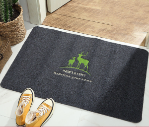 Q house พรมเช็ดเท้า พรมตกแต่งบ้าน พื้นซับน้ำและกันลื่นดี รุ่น DM1