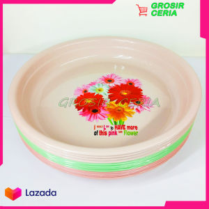 Nampan Saji Plastik Glosy Tebal Ukuran 30 cm Warna Pastel / Baki / Tampah