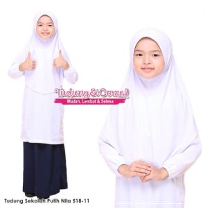 TudungSiComel Factory Defect Tudung Sekolah Awning Scuba Berdagu Getah Pinless - Tidak Gatal Leher