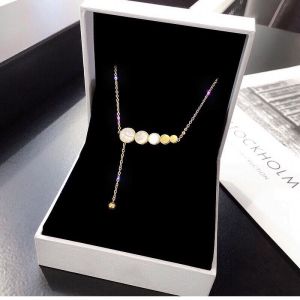 good 999 jewelry Fashion Design 18K gold Fritillaria sweet stainless steel Necklace N8015
