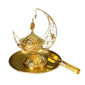 Stylish Bakhoor Burners Set for Home Decors with Tongs and Ashes Tray Included Eid Decration Vintage Incenses Censers