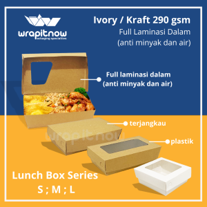(Isi 20 pcs) Dus Lunch Box Kraft S 10x10x5 Laminasi Tanpa Jendela/ Box makanan nasi dus dimsum pempek kue mochi risol lumpia pangsit siomay bento cake takoyaki bakpao