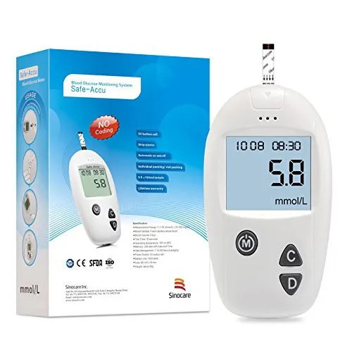 Máy đo đường huyết SINOCARE Safe Accu tặng hộp 50 que thử đường huyết + 50 kim chích