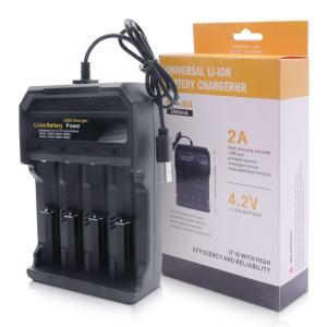 Smart USB 4 bay  charger DC 5V 2A for Li ion 14500 16340 18650 Cargadores