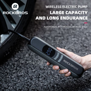 ROCKBROS thông minh bơm điện cao áp di động chiếu sáng tự động xe bơm xe đạp xe máy bơm hơi ô tô nhà loại C phụ kiện xe đạp sạc