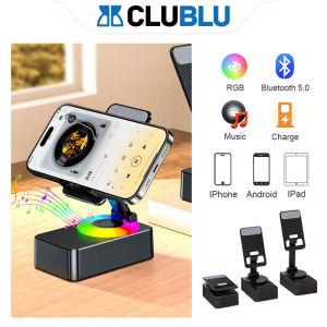 -CLUBLU- Loa Bluetooth / Sạc Dự Phòng / Kiêm Giá Đỡ Điện Thoại / Có Đèn LED 360 Độ Cầm Tay Nghe Nhạc