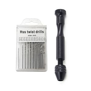 DITIPOO mini Mán tay mini bằng nhôm Bộ công cụ Nhỏ xíu Dụng cụ khoan quay Hướng dẫn sử dụng Tự làm Kìm kẹp tay Sở thích khoan tay