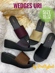 URI Plus Size Wedges Women - Wedges Sandal Perempuan Plus Size - Size 10-12