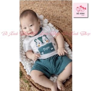 Đồ bộ [Sale] Quần áo trẻ em cho bé trai bé gái nam nữ Minky Mom Đồ bộ minky mom thun lạnh cho em bé gái trai NÚT VAI Bé Xinh Shop