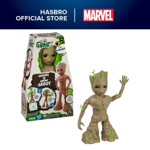 Marvel Studios I Am Groot Groove N Grow Groot 13.5-Inch Interactive Action Figure Responds to Music and Sounds Super Hero Toys for Kids 4 and Up