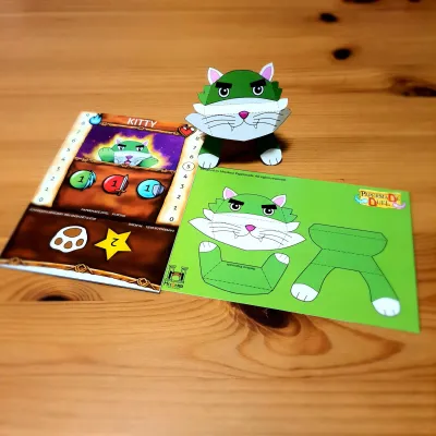 Mini Kitty: Papermade Duel Basic Edition D.I.Y Papercraft Project. Craft and Play.