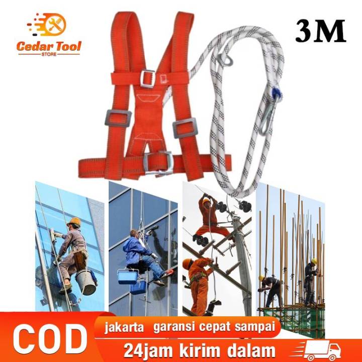 Safety Full Body Harness Big Hook Sabuk Pengaman Safety Bell Full Body ...