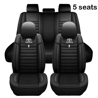 For 5-Seats full Set Leather Car Seat Cover For Toyota Yaris VIOS Corolla Alitis Camry Prius Wigo Avanza Innova Fortuner Rush RAV4