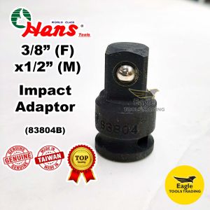 Professional Hans 83804B Socket Adapter - 3/8" to 1/2" Converter - Durable Impact Tool Accessory for Mechanics