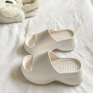 8Cm WomenS Summer Slippers With Thick Soles Height-Increasing Non-Slip Soft Sole Lightweight High-Heeled Suitable For Outdoor And Beach Wear One-Strap Sandals