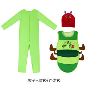 Childrens Holiday Party Dress up Little Caterpillar Style Performance Costume Role Cosplay Clothes Stage Wear Performance Costumes