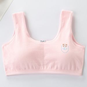 Áo Lót Có Mút Mỏng Cho Bé Gái Dậy Thì Chất Cotton Thoáng Mát Thấm Hút Mồ Hôi