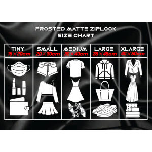 10PCS Transparent Frosted Zip-lock Bag Seal Storage Bag Travel Waterproof Clothes Pouch Storage Bag