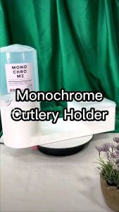 TECHNOPLAST Monochrome Cultery Holder Set|Tempat Sendok & Tissue 2IN1