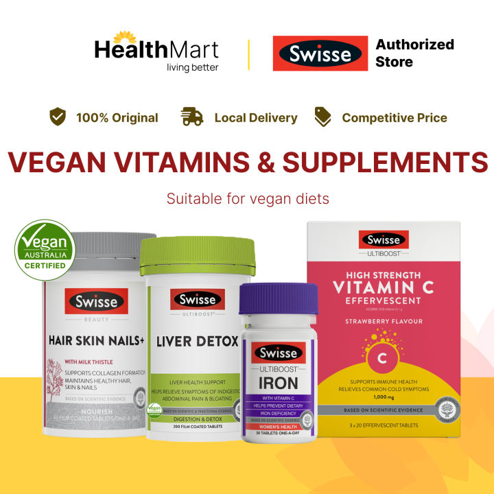 [SG] Swisse Vegan Vitamin and Supplement (Liver Detox, GrapeSeed
