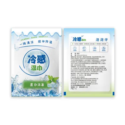 Cooling Wet Wipes 💦 冷感清凉湿巾 Tisu Basah Mint Sejuk Untuk Sukan Musim Panas Summer Portable Comfortable Refreshing