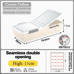 SALVO Underbed Storage Box With Wheels Large Capacity Wardrob Quilt Storage Home Flat Toy Storage Organizer Box With Lid Dustproof Storage Containers For Comforters Blankets Bedding Home Organizer Storage Baskets