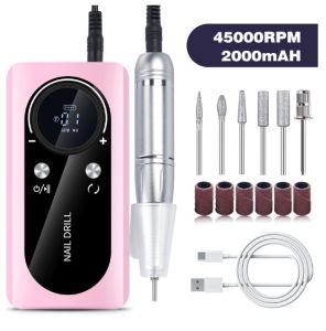 Professional Cordless Nail Drill Machine (45000RPM | 2000mAh) [local SG stocks]