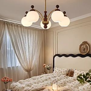 2026 Luxury Glass Chandelier Vintage Retro Pendant Light for Living Room Dining Room Bedroom American Style Ceiling Lamp